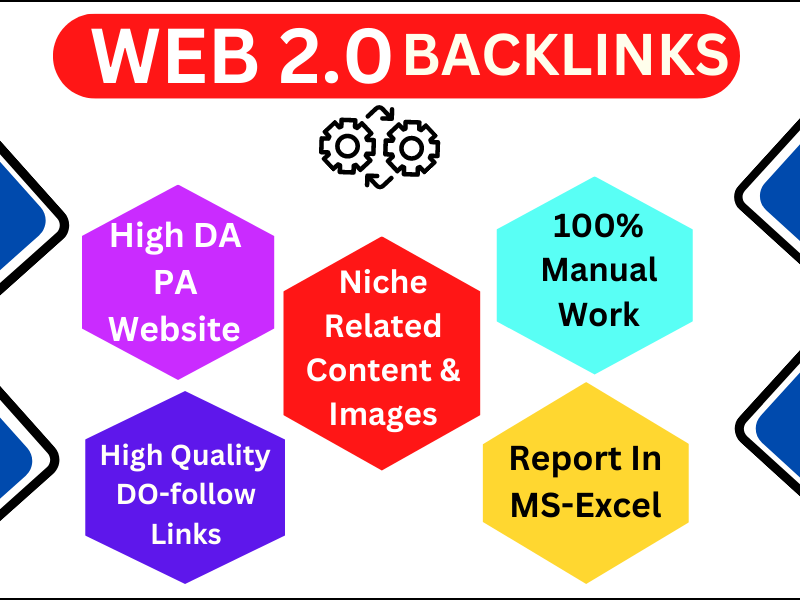 I will manually build web 2.0 backlinks to high quali...