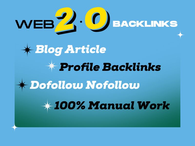 I will manually provide 70 web 2.0 dofollow backlinks...