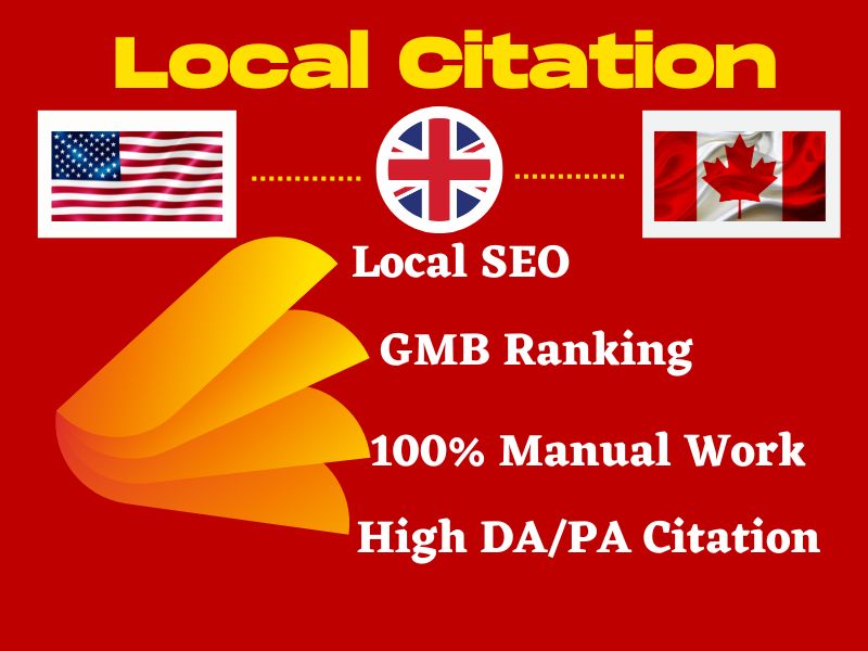 I will do top 70 USA UK CANADA local citations and di...