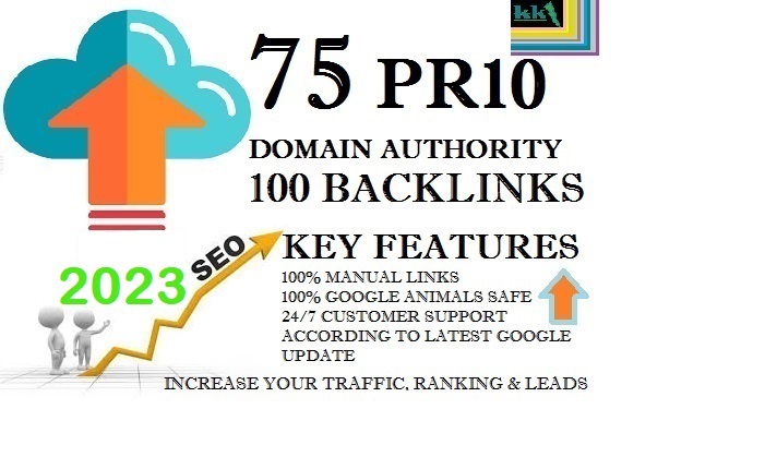I will do 75 unique pr10 backlinks on da100 sites