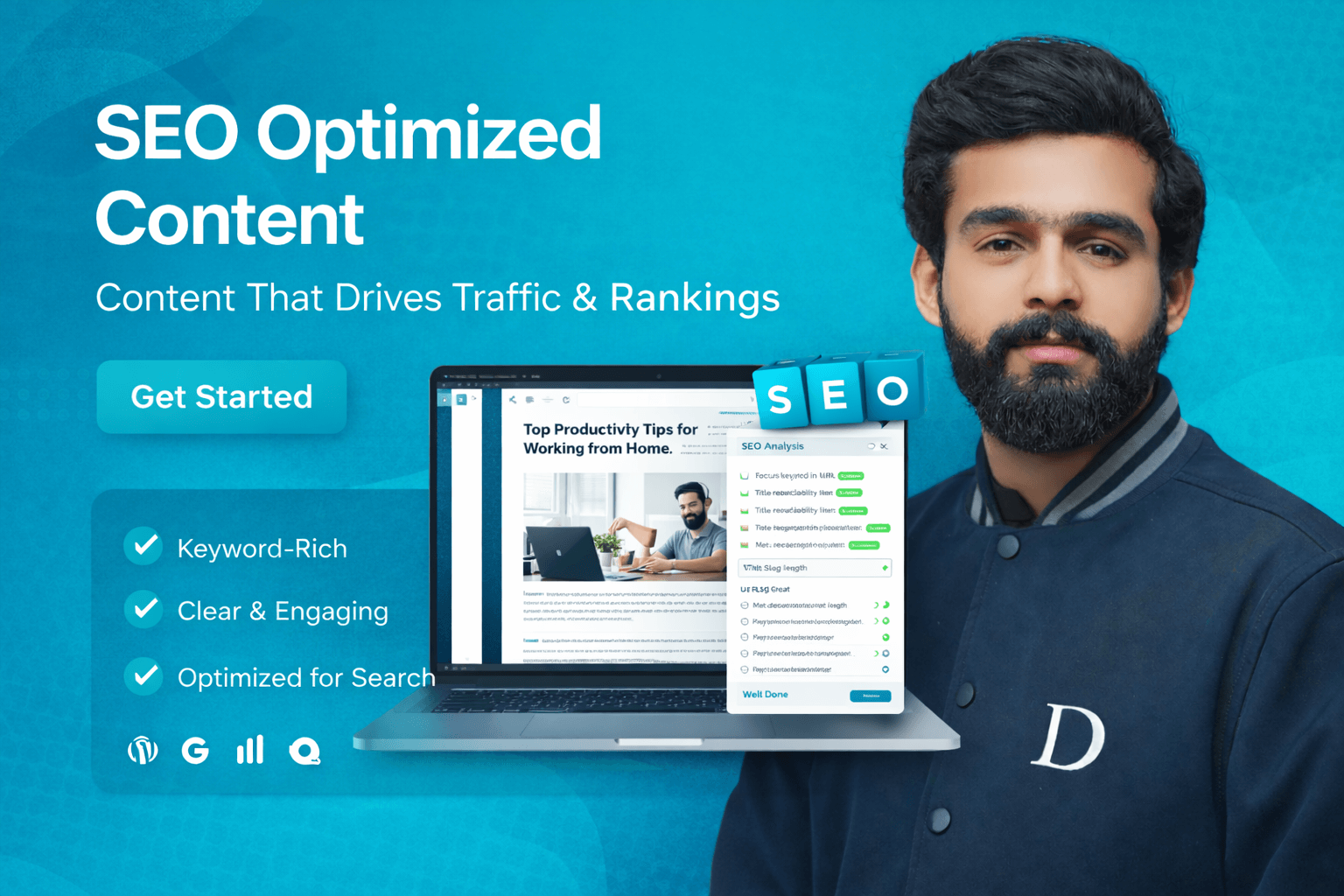 I'll write SEO Optimize Content and keywords Research...