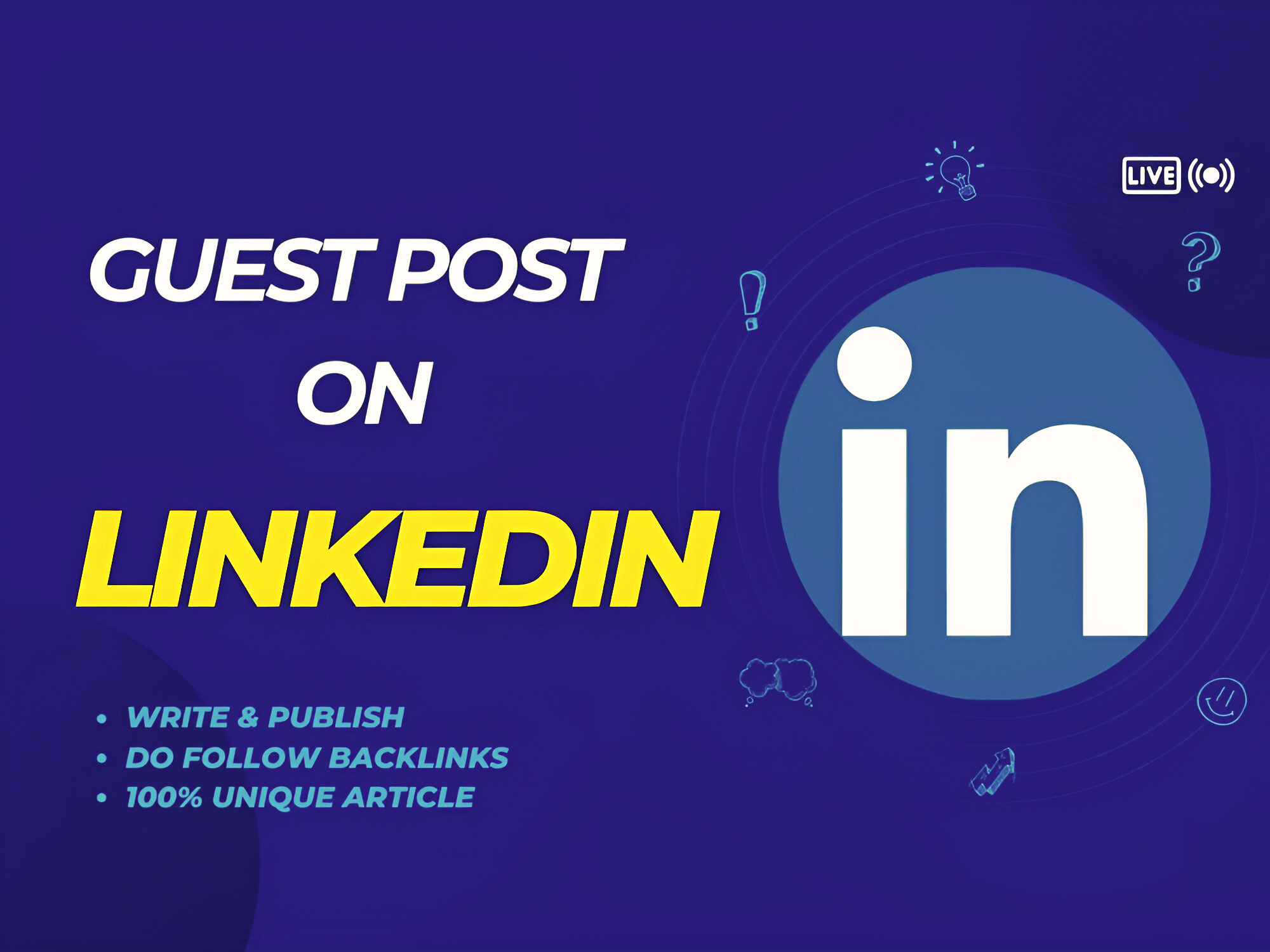 Write And Publish a Guest Post on LinkedIn. com DR 99
