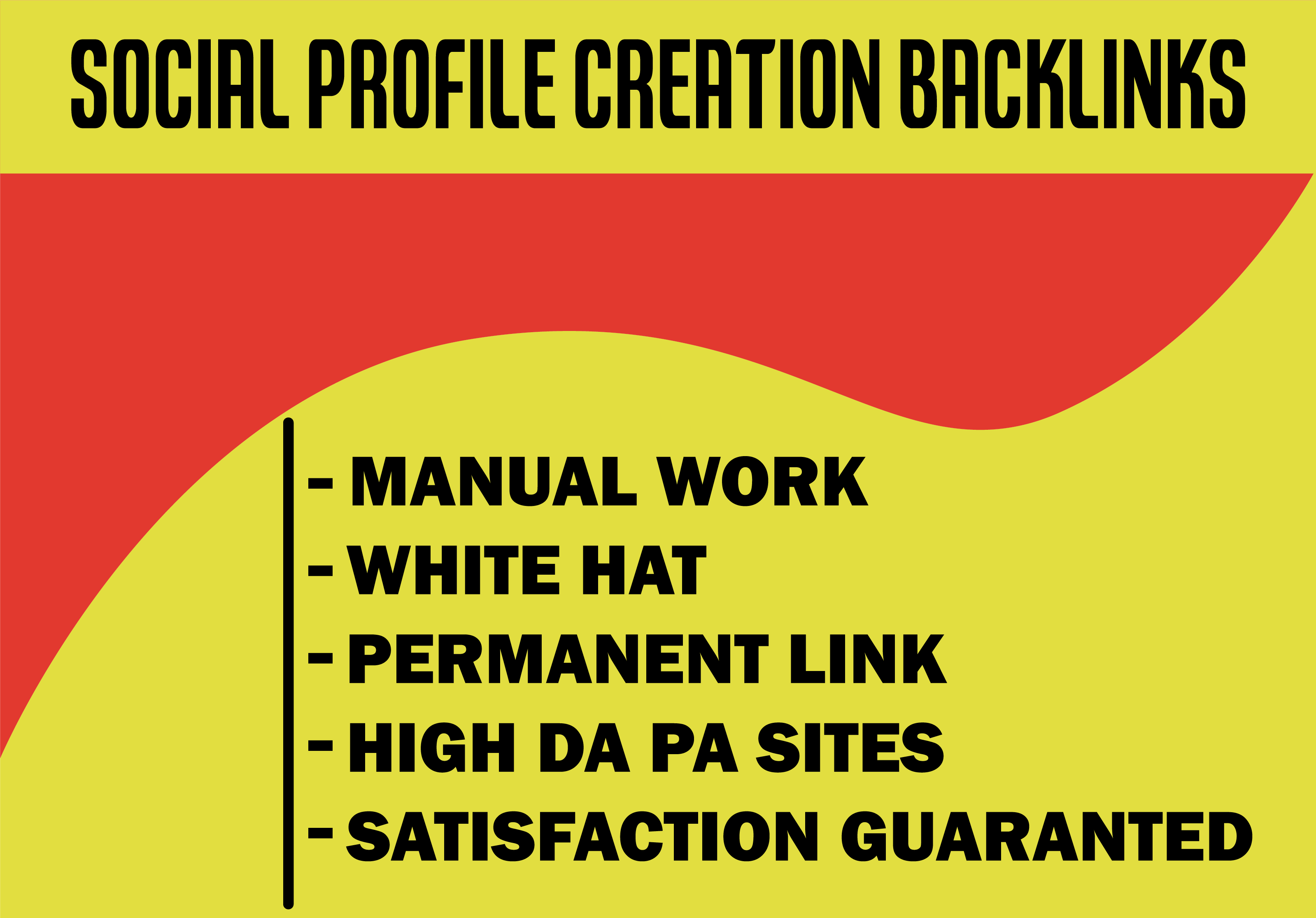 I will do 100 profile creation seo backlinks
