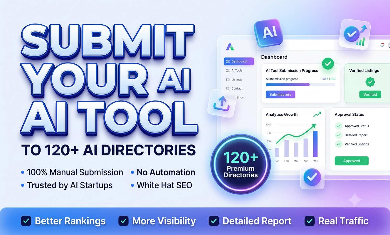 I will Submit AI tool or SaaS on top 45 Ai directories