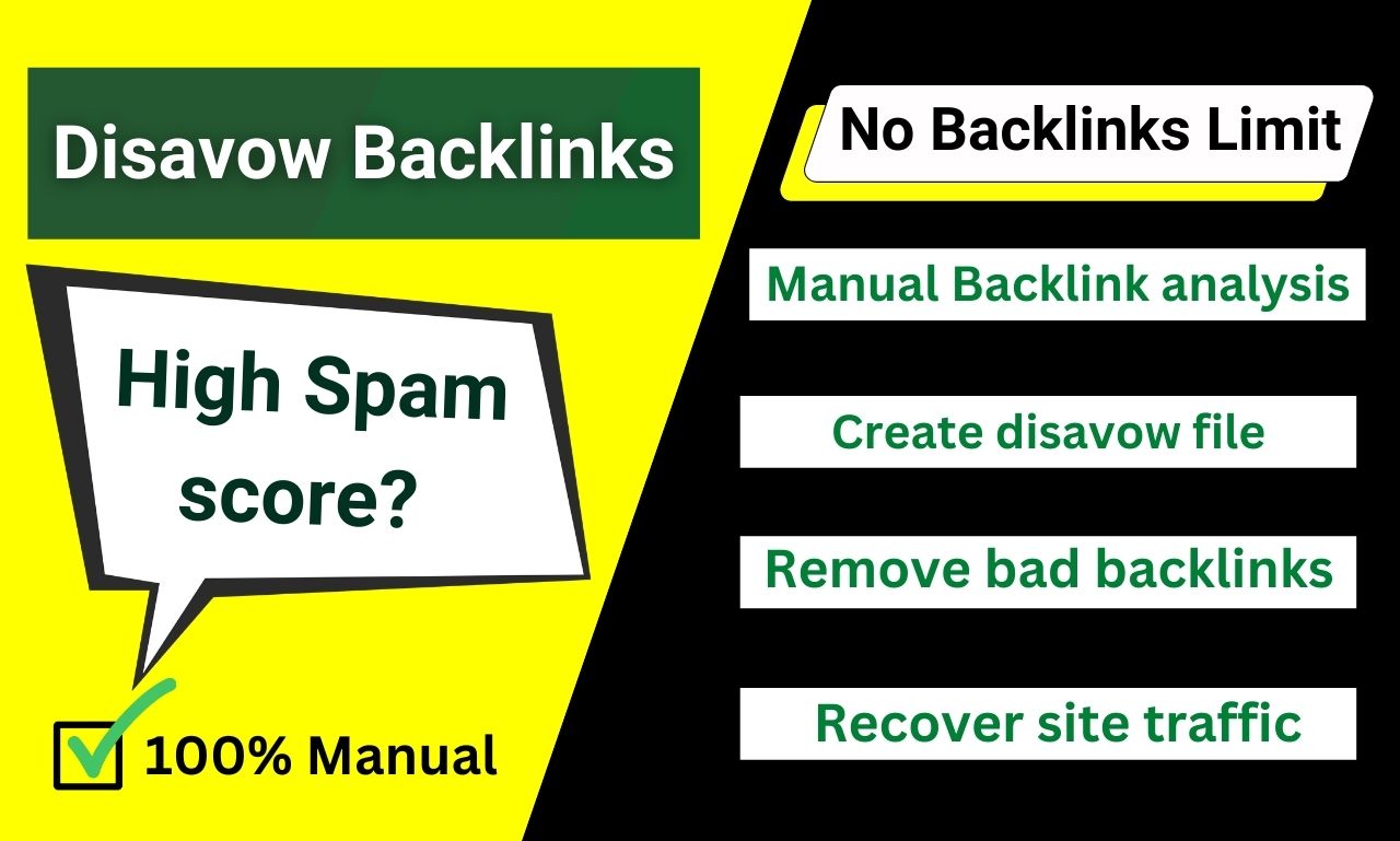I will do backlinks analysis and disavow bad backlinks,toxic & spammy backlinks