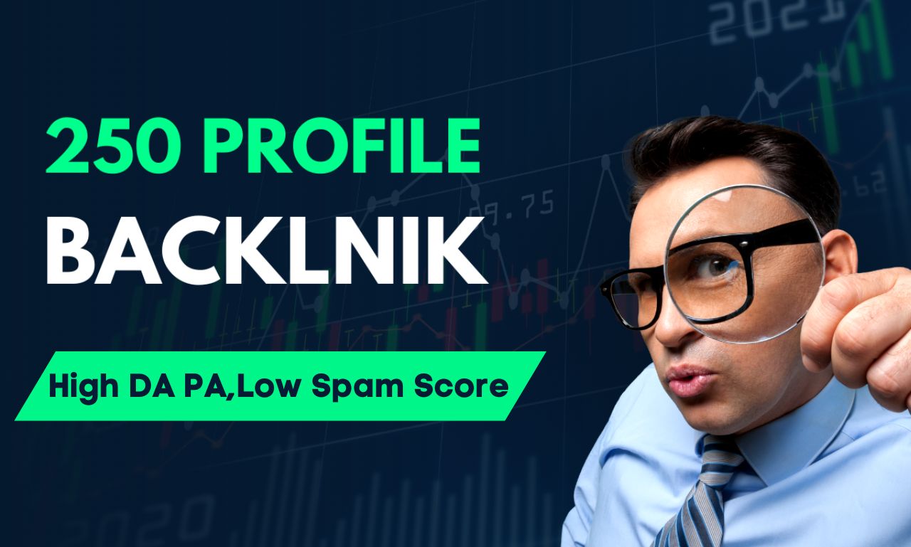 I will do High authority low spam score 250 profile backlinks manually