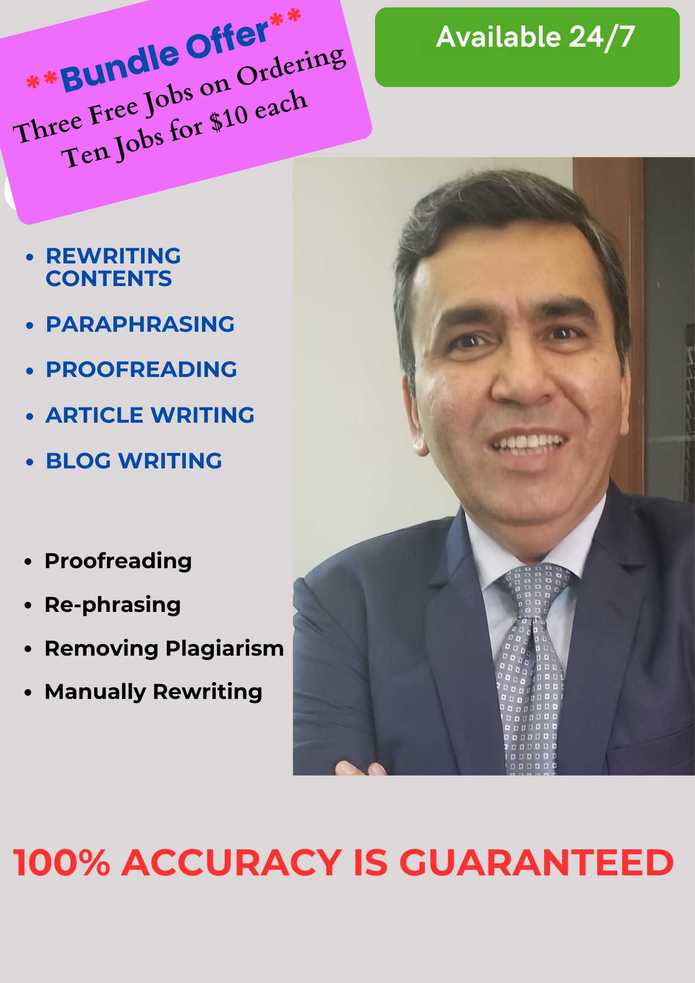 A Quality Writing Services you never experienced before!