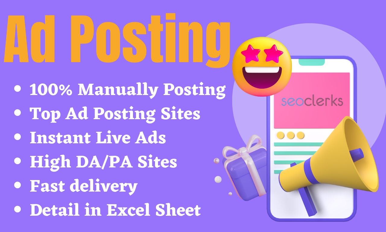 I Will Post 60 Top USA UK AUS CA Ads Posting High DA/...