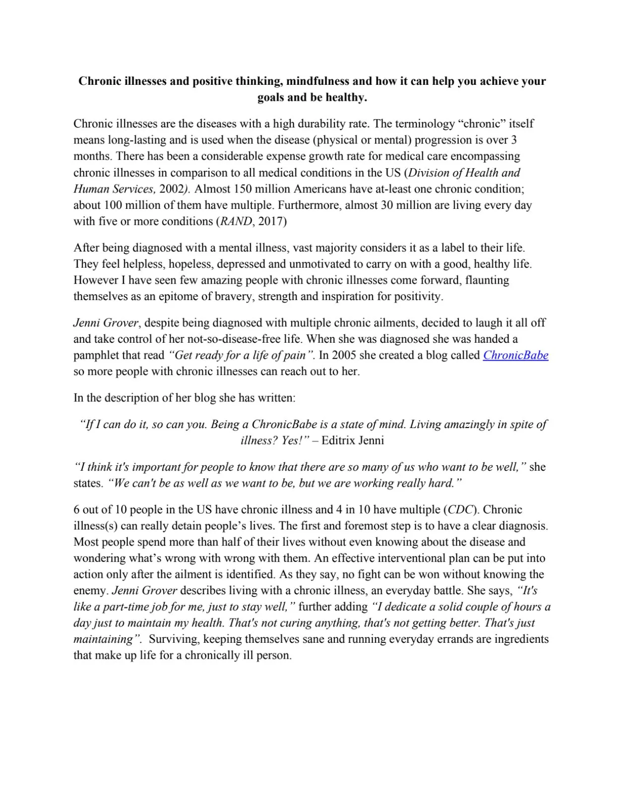 I will write medical and health articles or blog posts