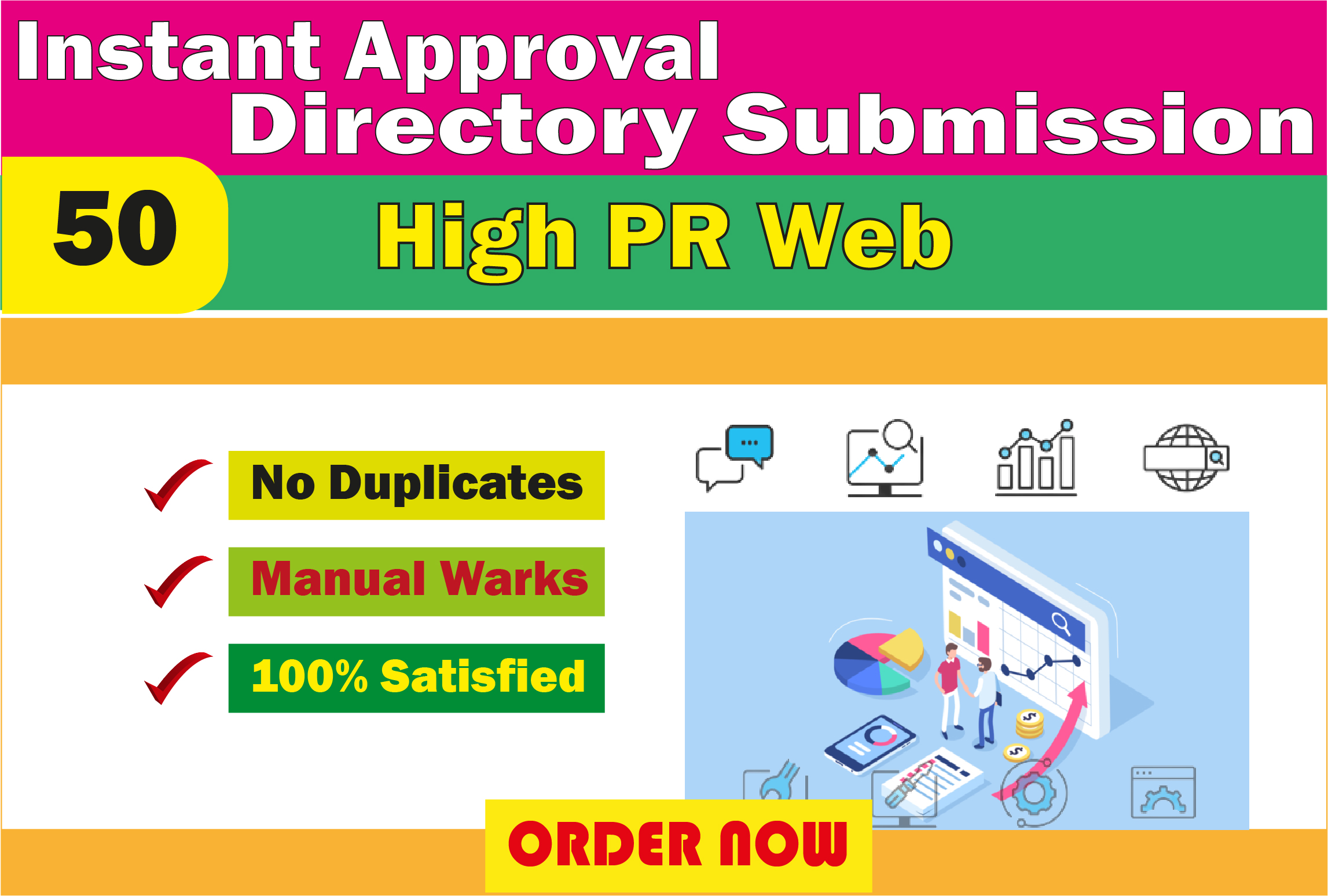 I will do 50 directory submission and business listin...