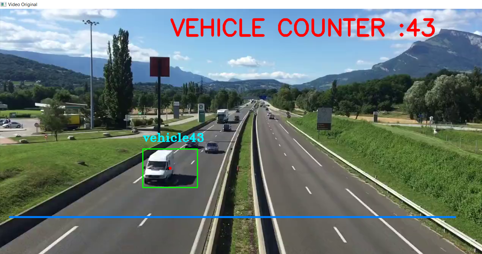  PROJECT ON Vehicle Detection and Counting System Using python