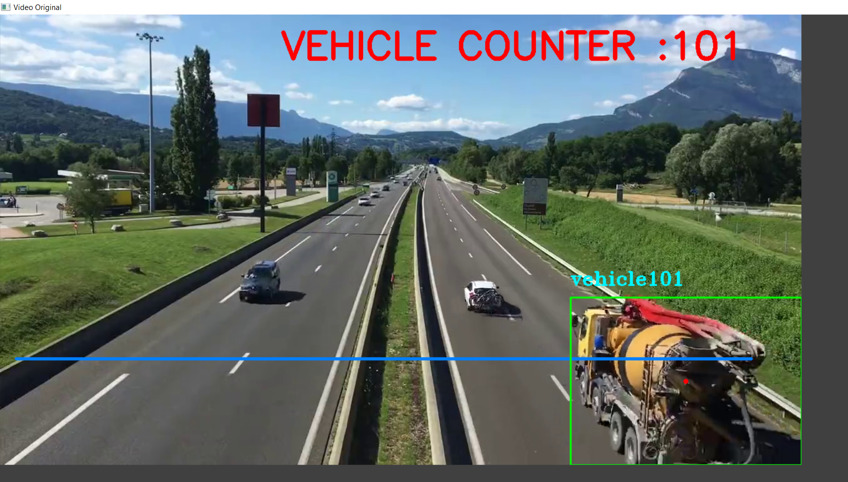  PROJECT ON Vehicle Detection and Counting System Using python