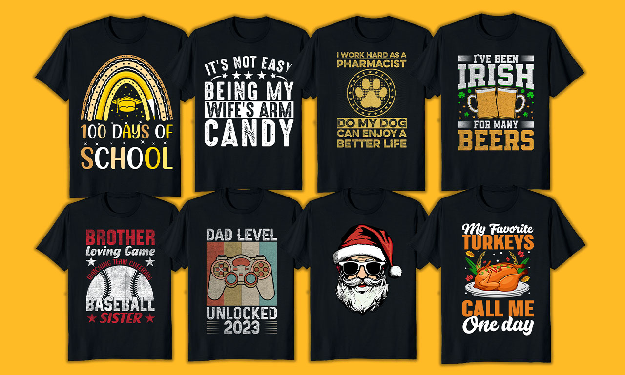 t shirt design for pod business merch by amazon or gearlaunch in 24 hour