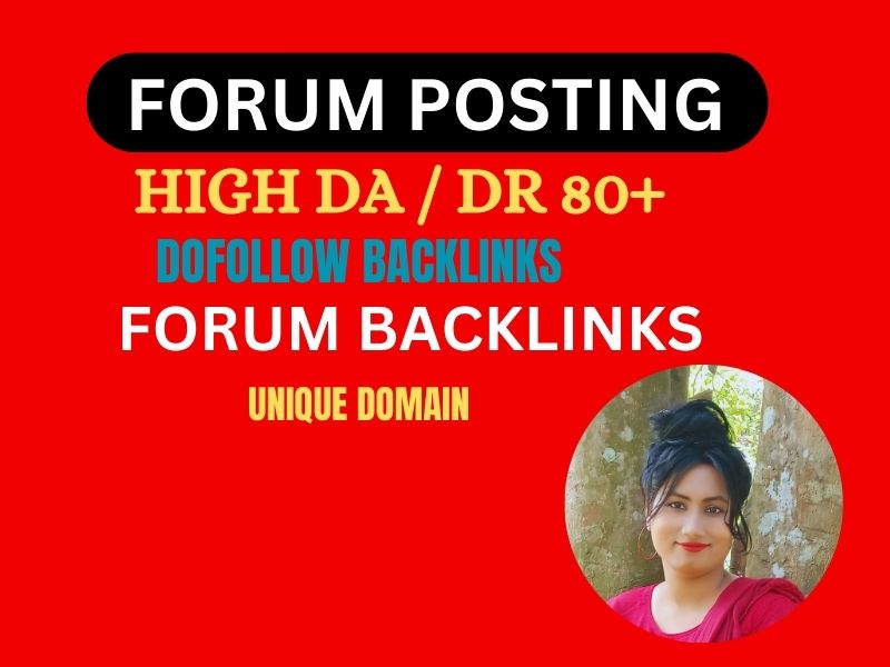 I will manualy do unique forum posting backlinks high...