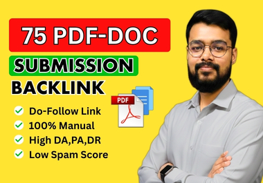 75 High Quality PDF Submission or Doc Share Powerful Backlinks