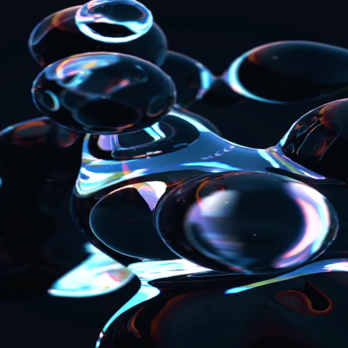 I will design the stunning 3D black shapes collection