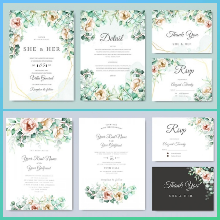 I will design modern wedding card and other invitatio...