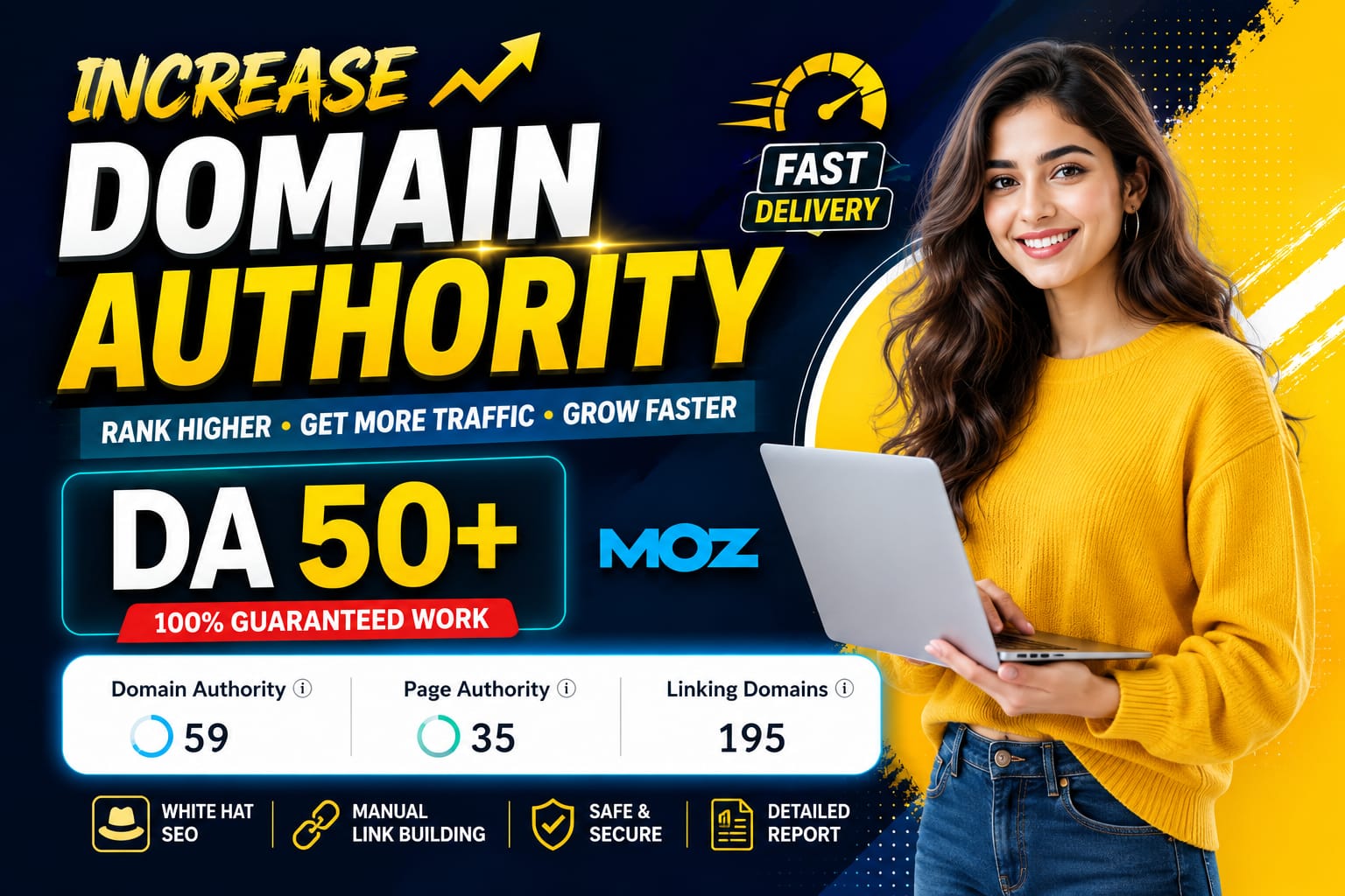 I will increase your website domain authority moz da ...