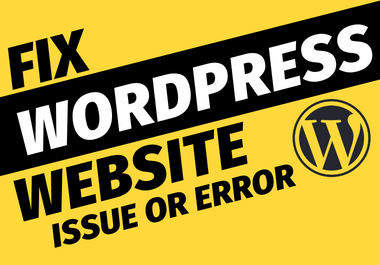 I will fix WordPress website issues, errors or bugs