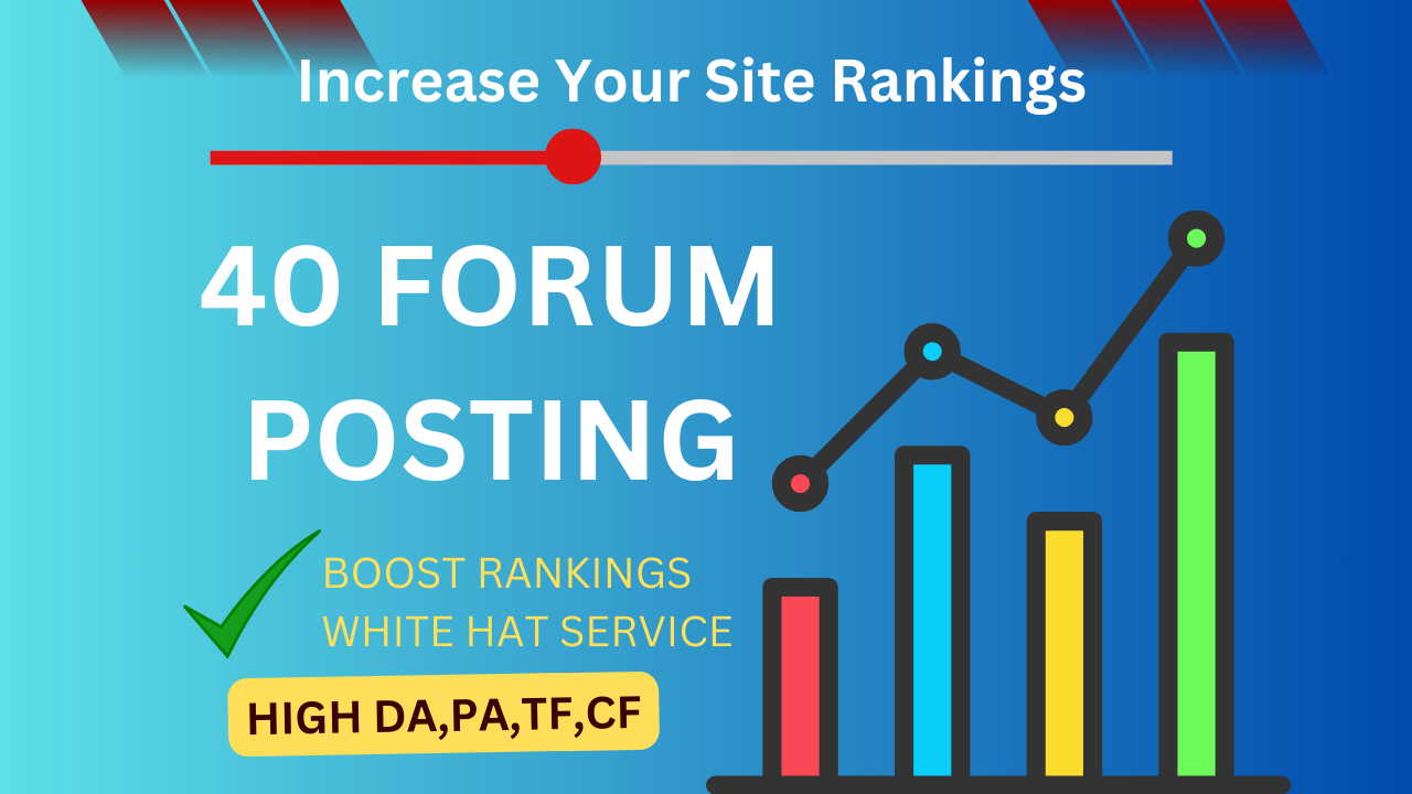 Get 40 high-quality forum backlinks to boost your ran...