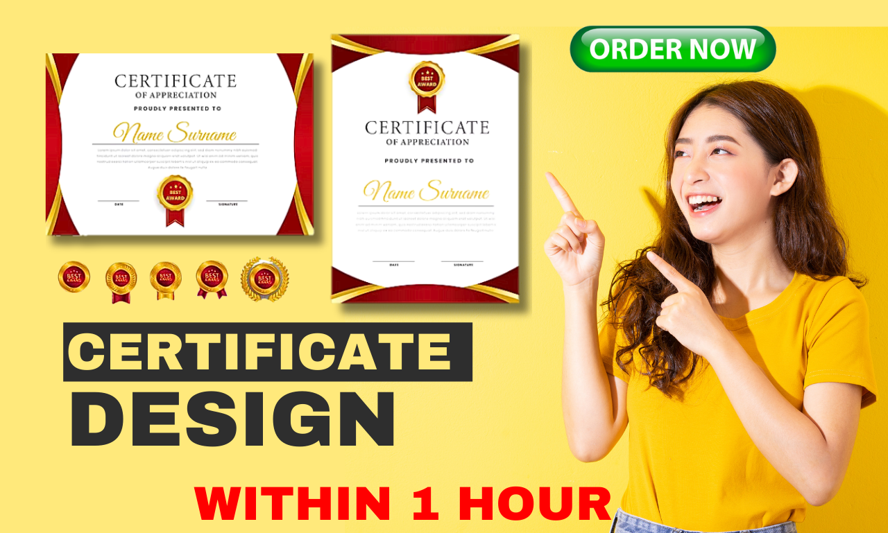 I will design certificate diploma business card vouch...