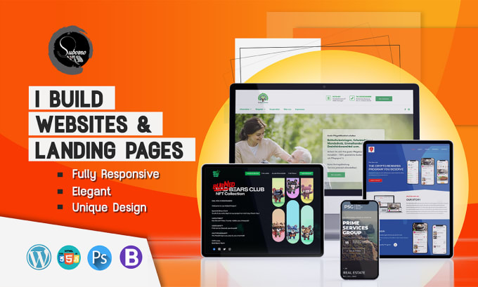 I will do web design and build a website or landing p...