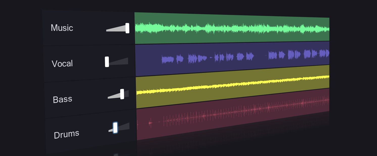 We Split Music into Separated Parts, Music, Vocal, D...