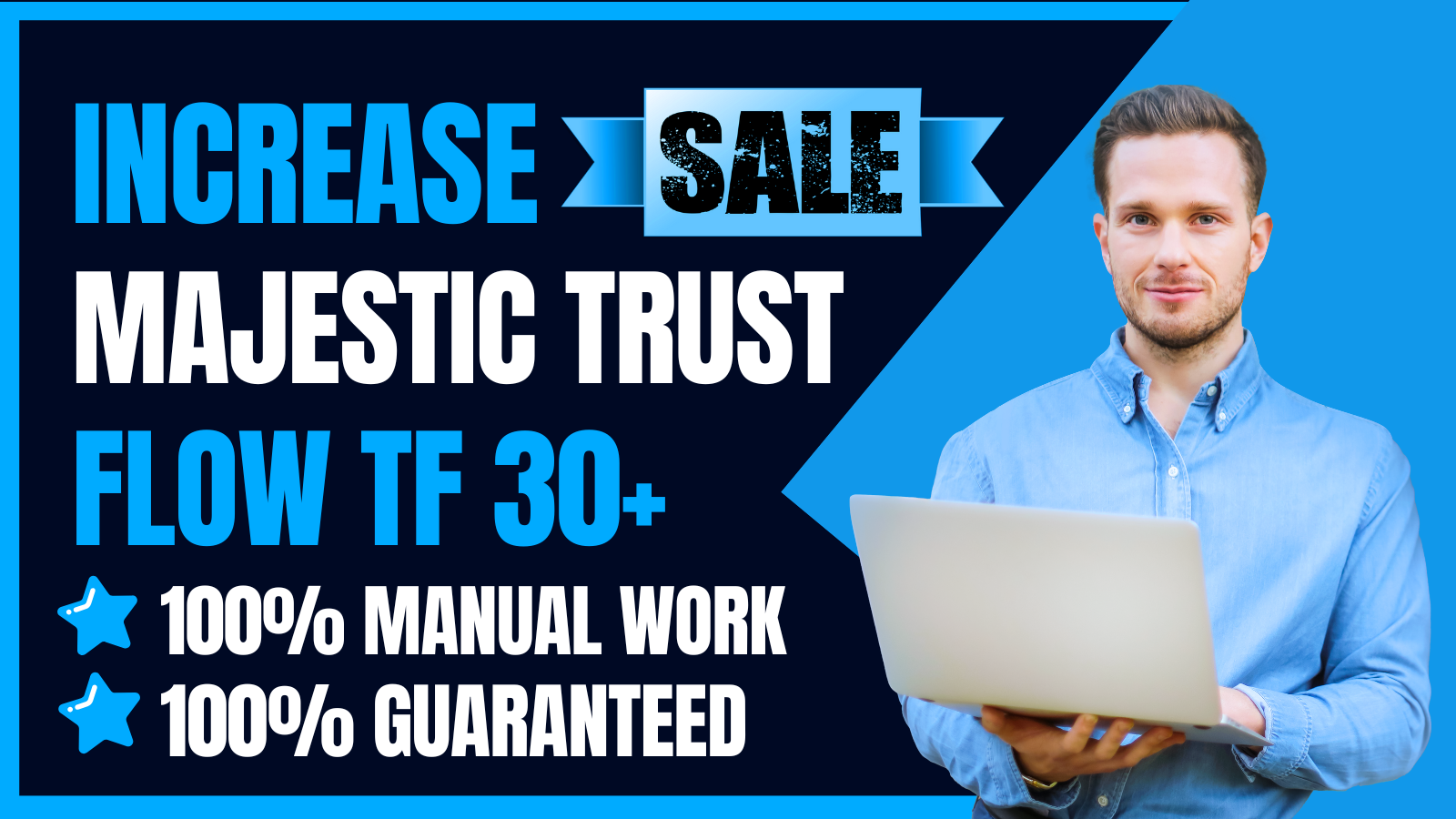 Increase Majestic Trust Flow TF 30+ and CF 20+ using in SEO Backlinks Guaranteed