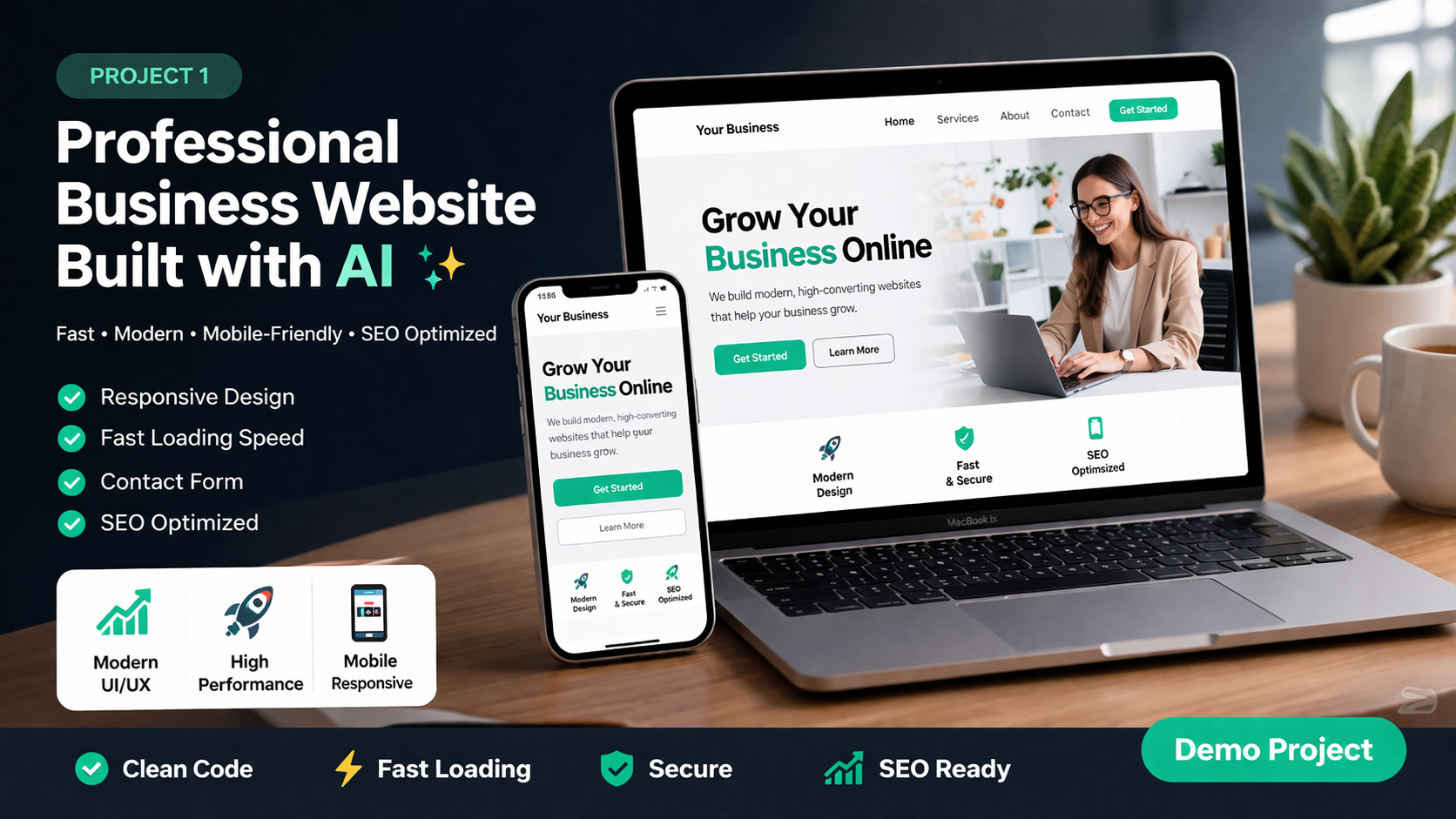 I will design and build your website using AI in 24-48 hours