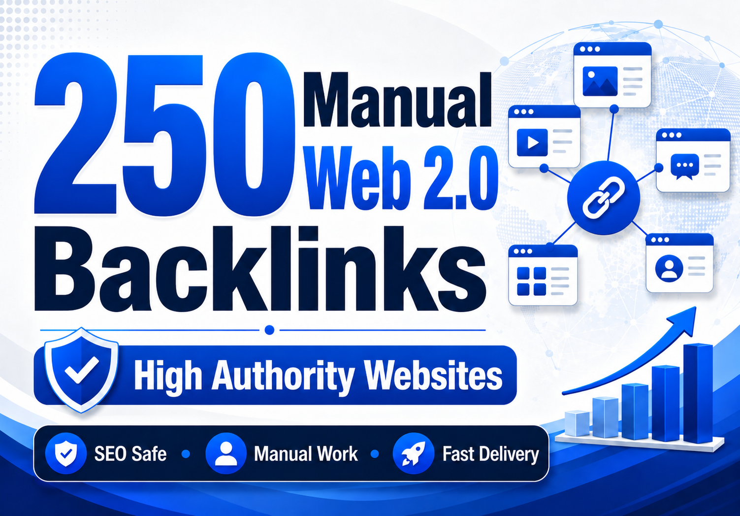 I Will Build 250 Manual Web 2.0 Backlinks for SEO