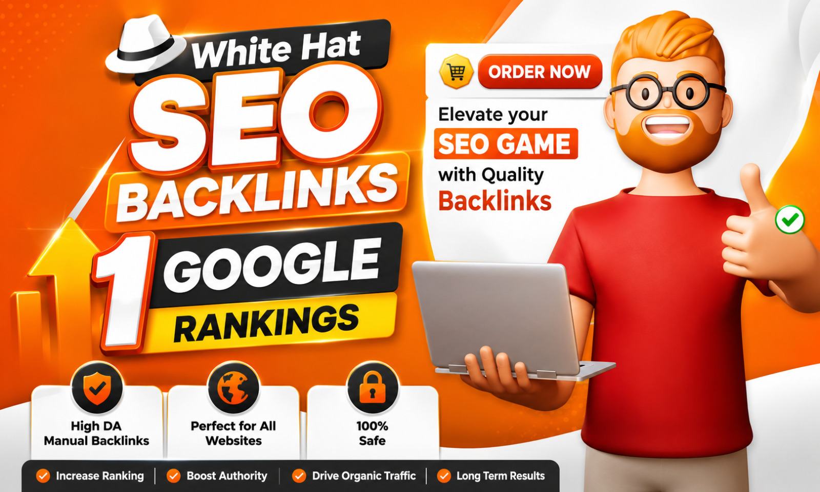 White Hat SEO Backlinks NO 1 GOOGLE RANKING Organic Traffic Growth