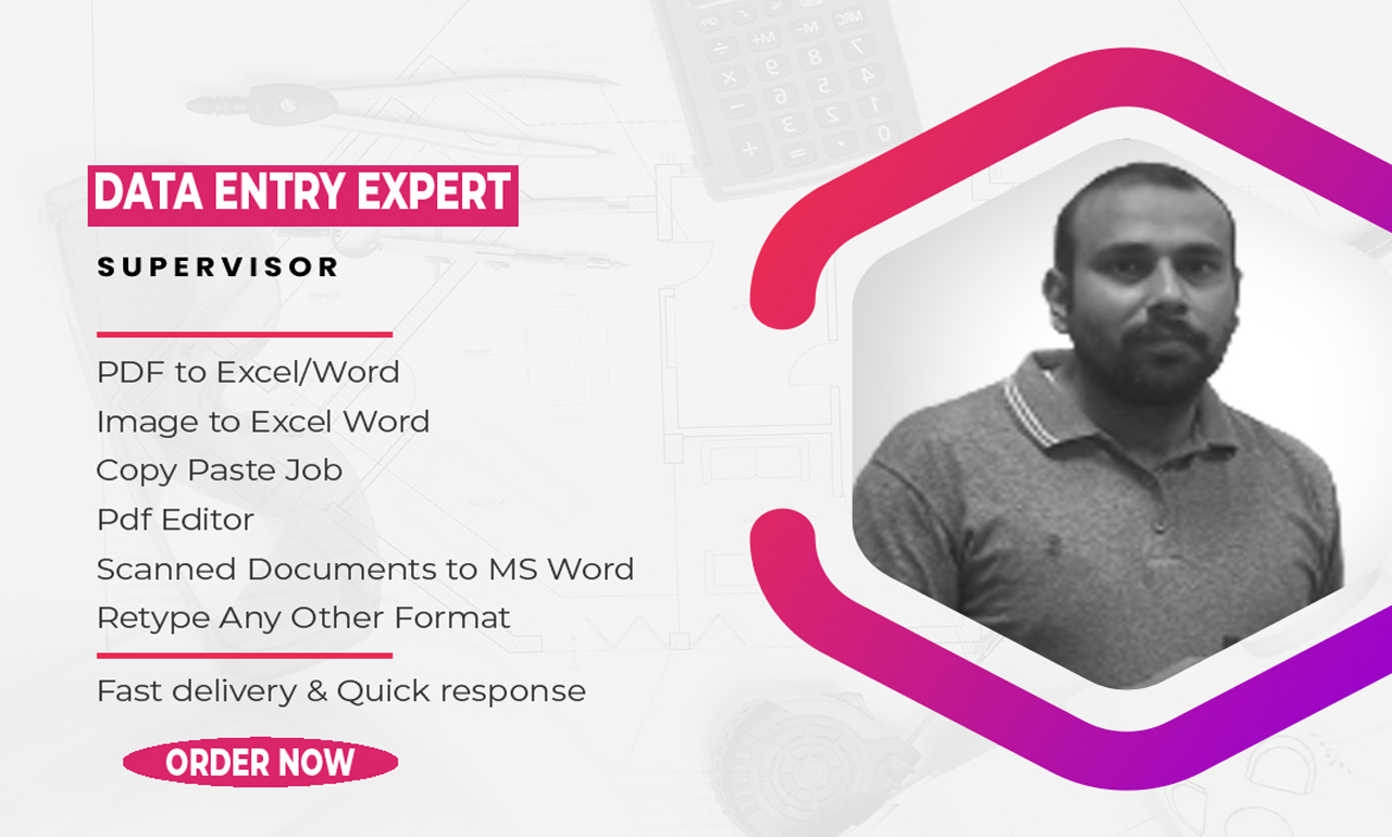 I will do Fast and Accurate Data Entry, copy paste, pdf editor Services for you.