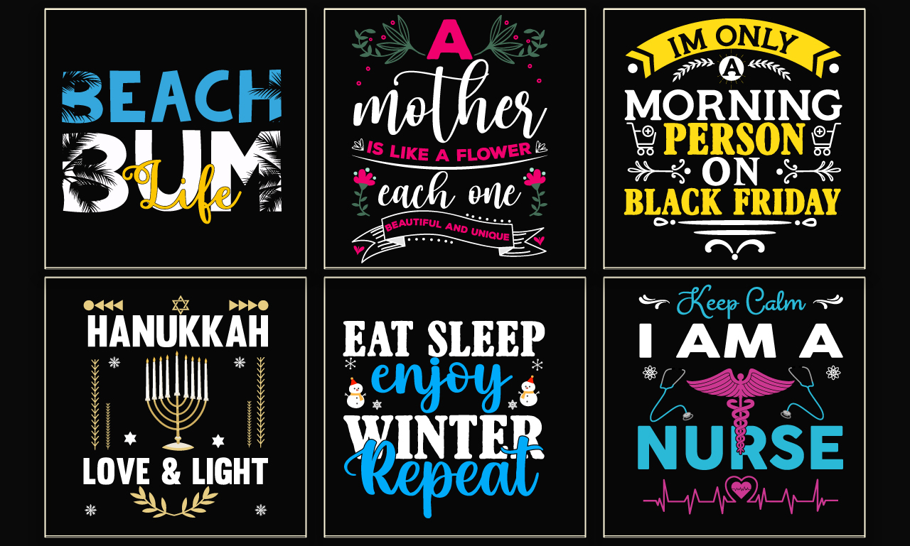 I will do custom typography t shirt design and graphi...