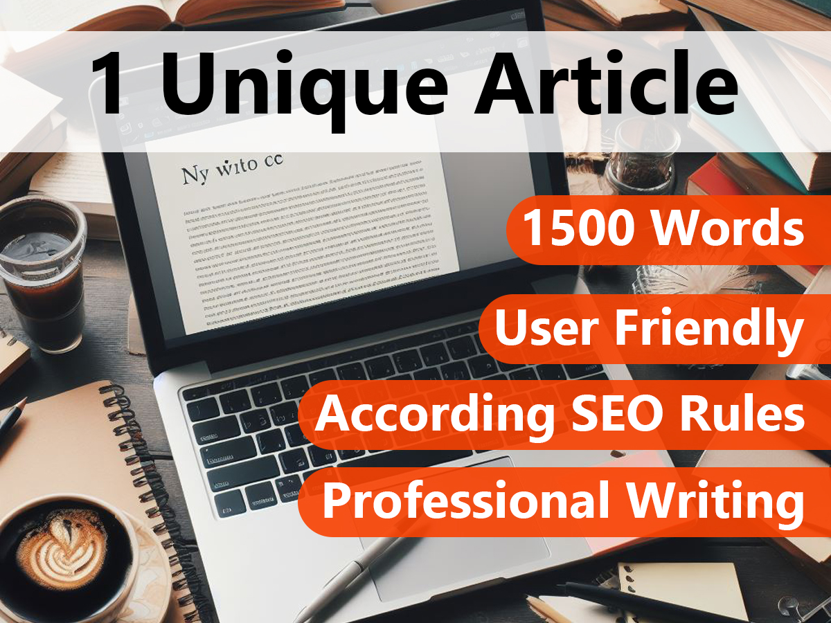 1 Unique article on general topics - 1500 words + 3 u...