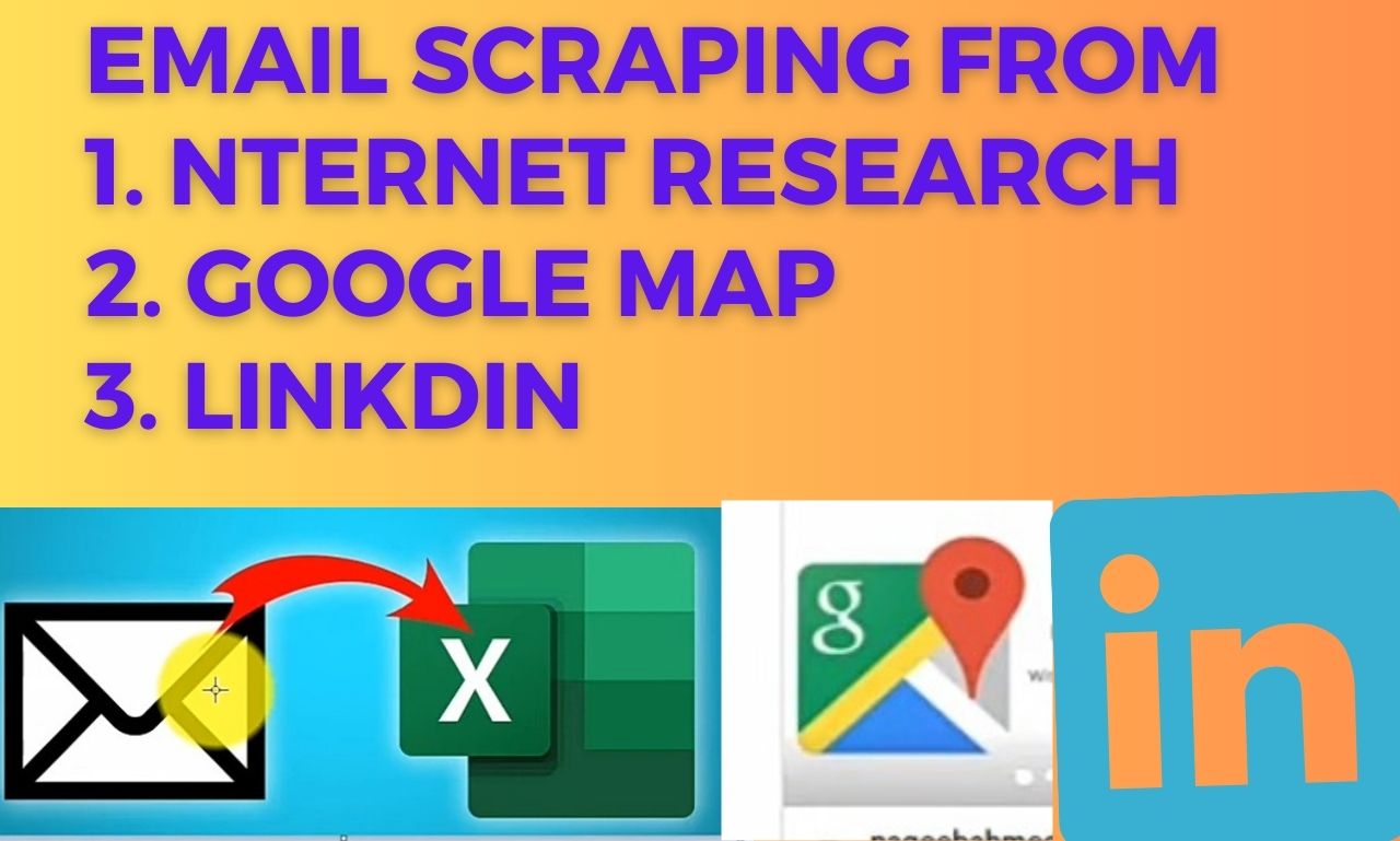 I do Data entry, email scraping with internet research 