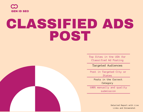 I will do 50 classified ads post on top classified ad...
