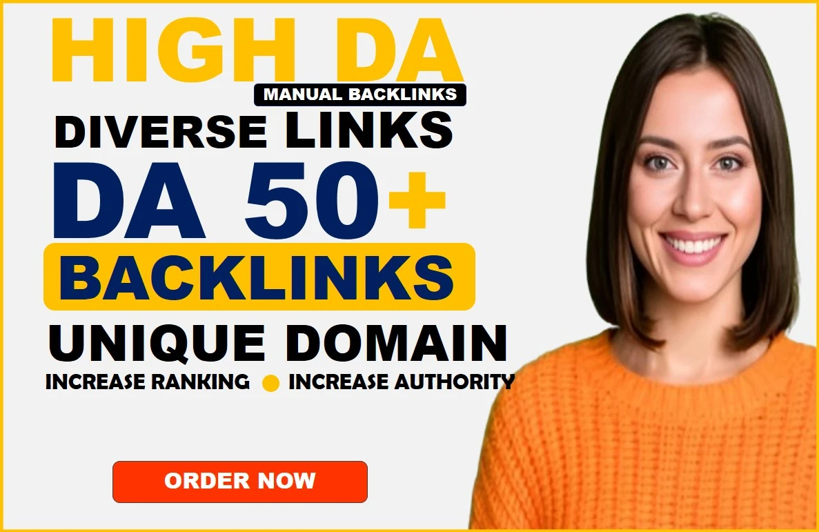Build Quality 500 Unique Domain Backlinks DA 50 to 80 Link Building high authority manual