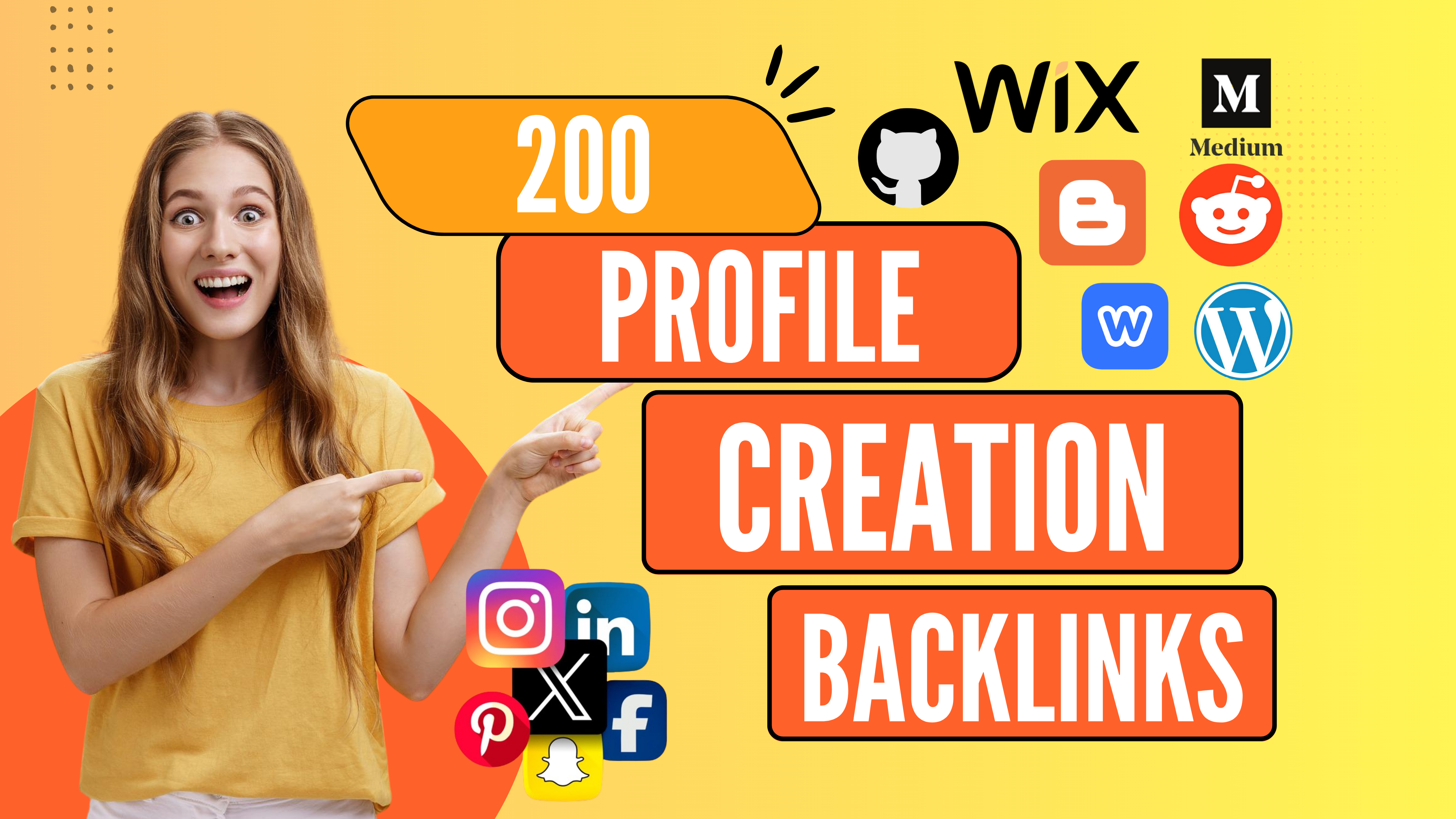 High DA 200 Profile Creation Backlinks Manually