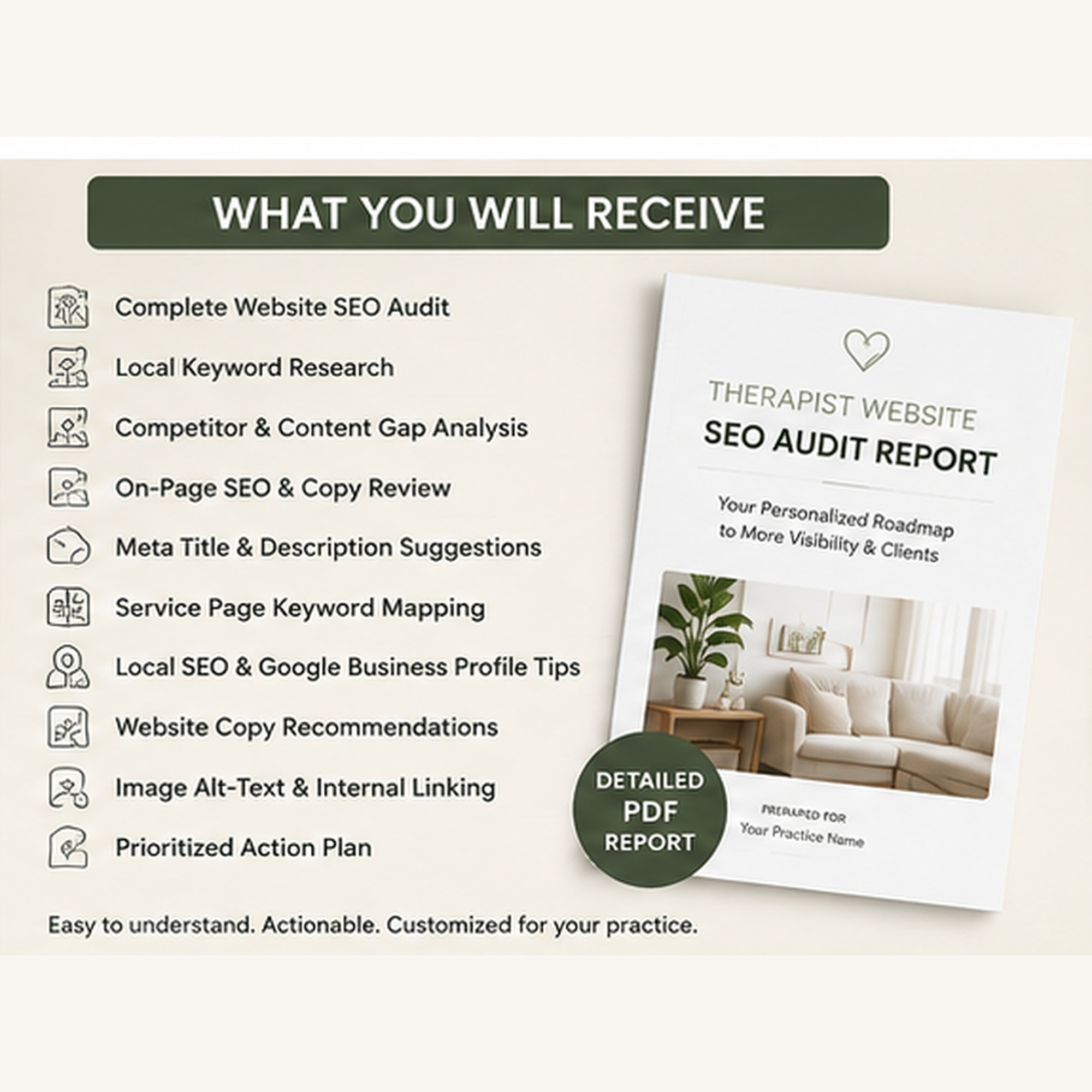 Therapist Website SEO Audit and Copywriting Report