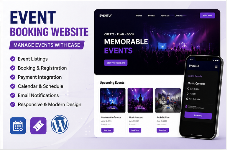 WordPress Website Design in 72 Hours, Elementor WooCommerce Store, Blog & Event Booking Website