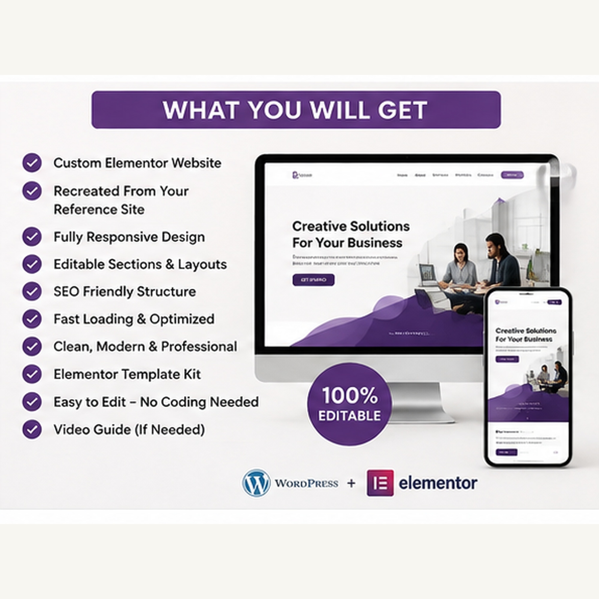 Custom Elementor Website Recreation Template Kit