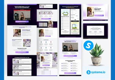 I will build high converting systeme io sales funnel and systeme io landing page