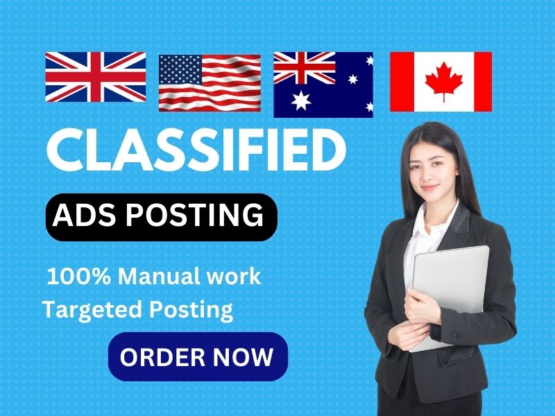 I will create 60 classified ads posting on USA, UK, ...