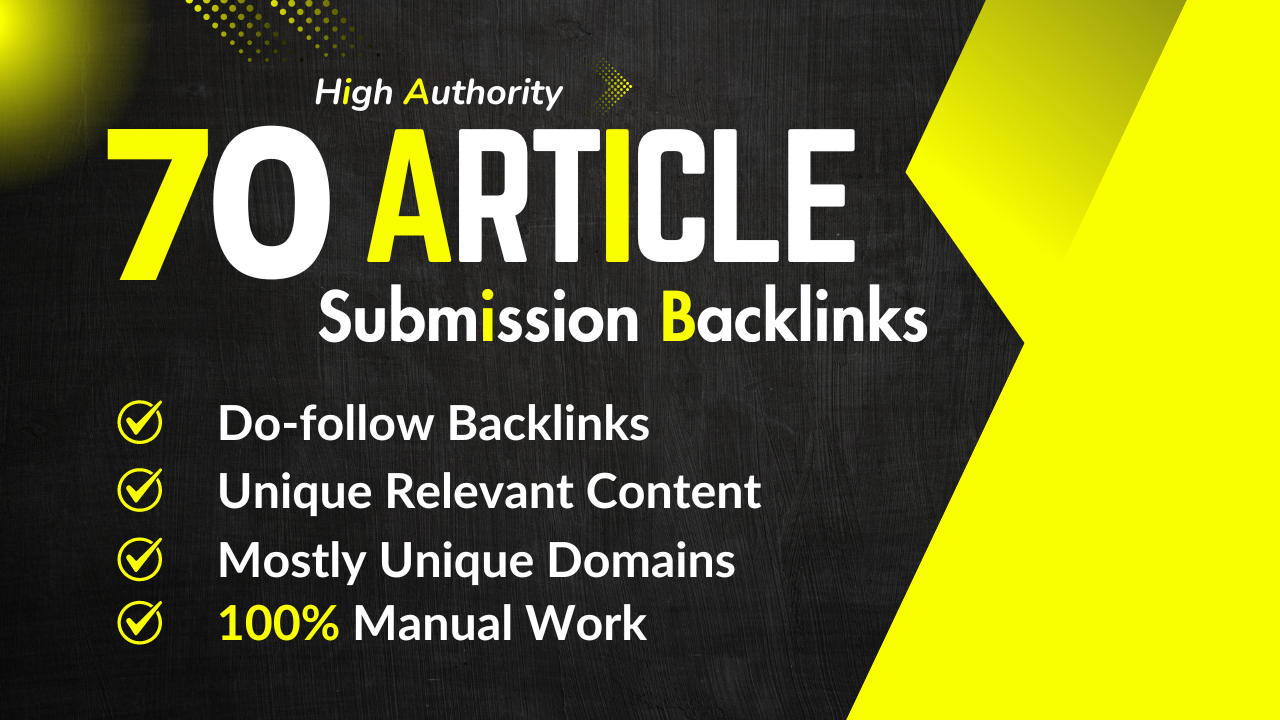 I'll Publish 70 Articles on High DA SItes With Dofoll...