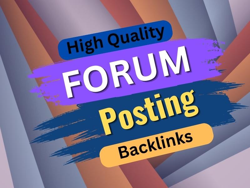I will do 75 forum posting backlinks on top forum sit...