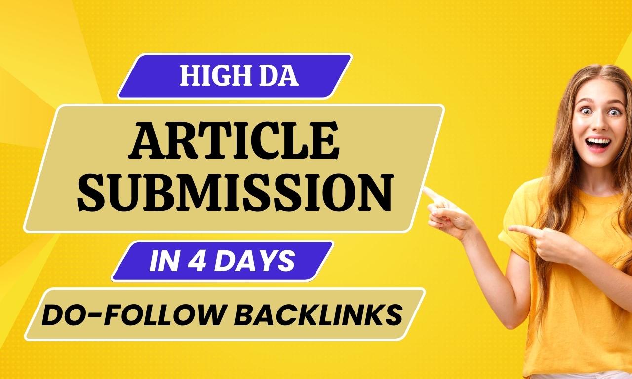 Submit dofollow contextual 60 article submission in S...