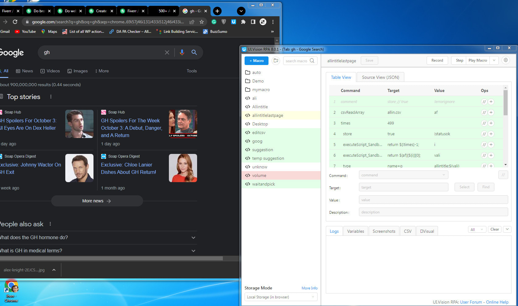 I Will Create Browser Automation Macros for UI vision...