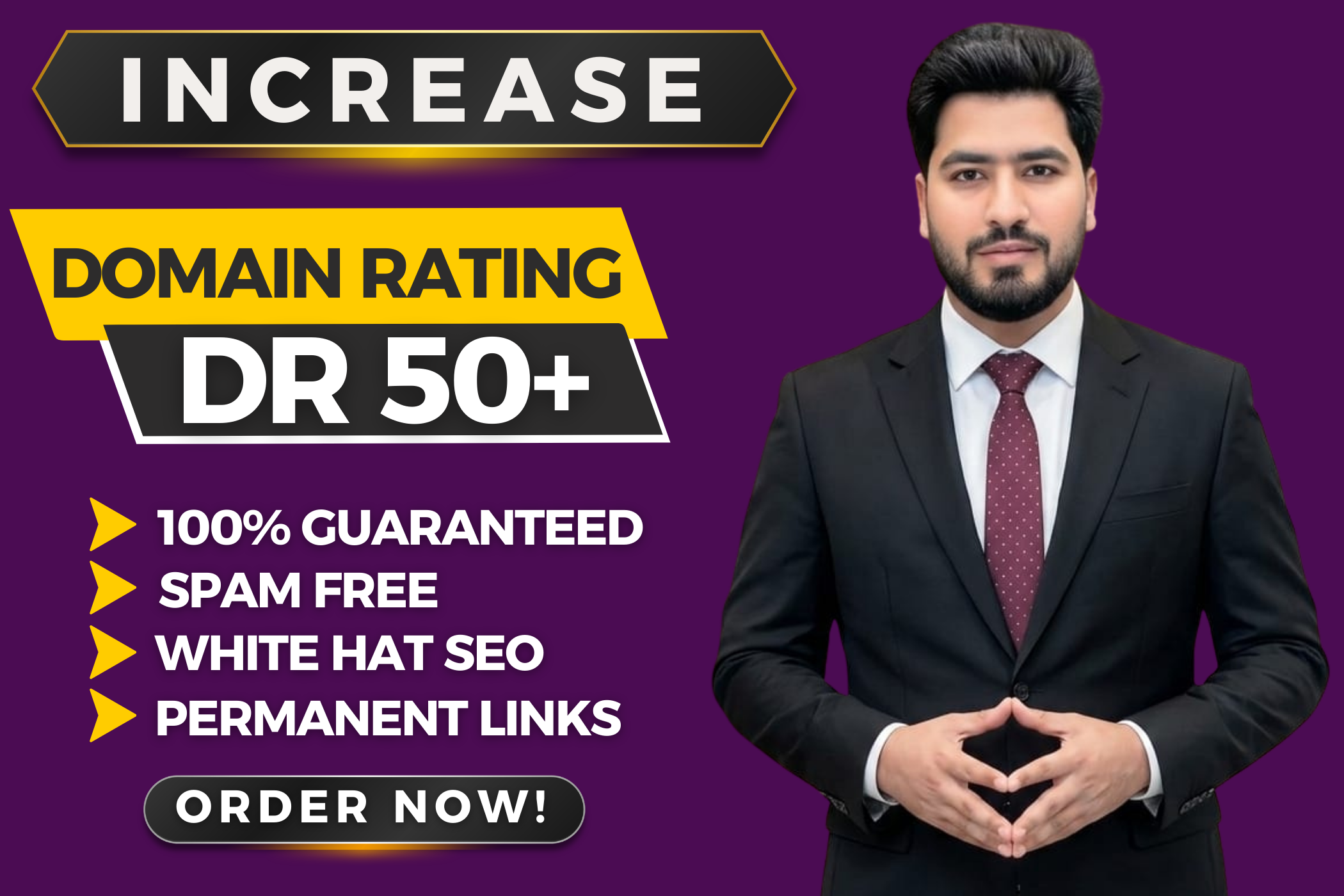 I will increase domain rating DR 50+