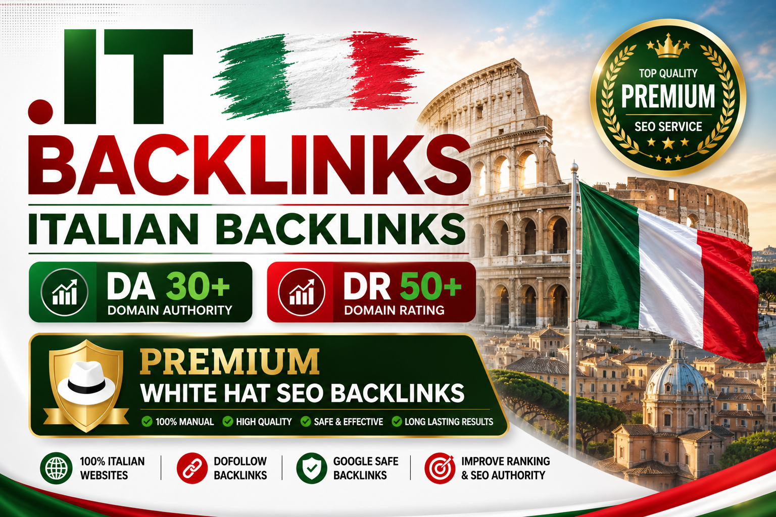 I will create 100 High Quality. it Italian PBN Backli...