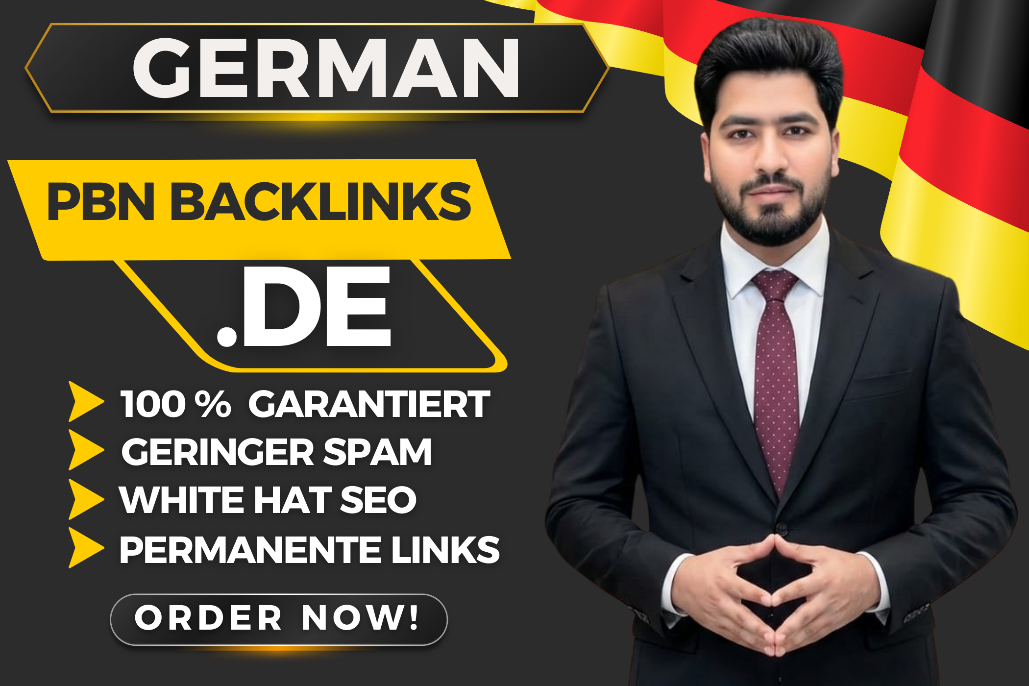 I will create 30 High Quality .DE Backlinks to Improve Ranking